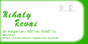 mihaly revai business card